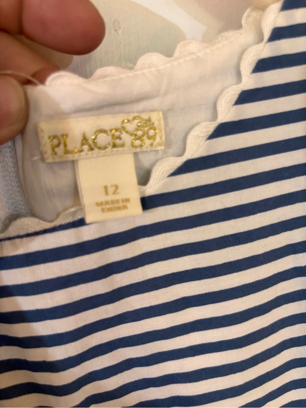 Place Navy & White Striped Sleeveless Dress